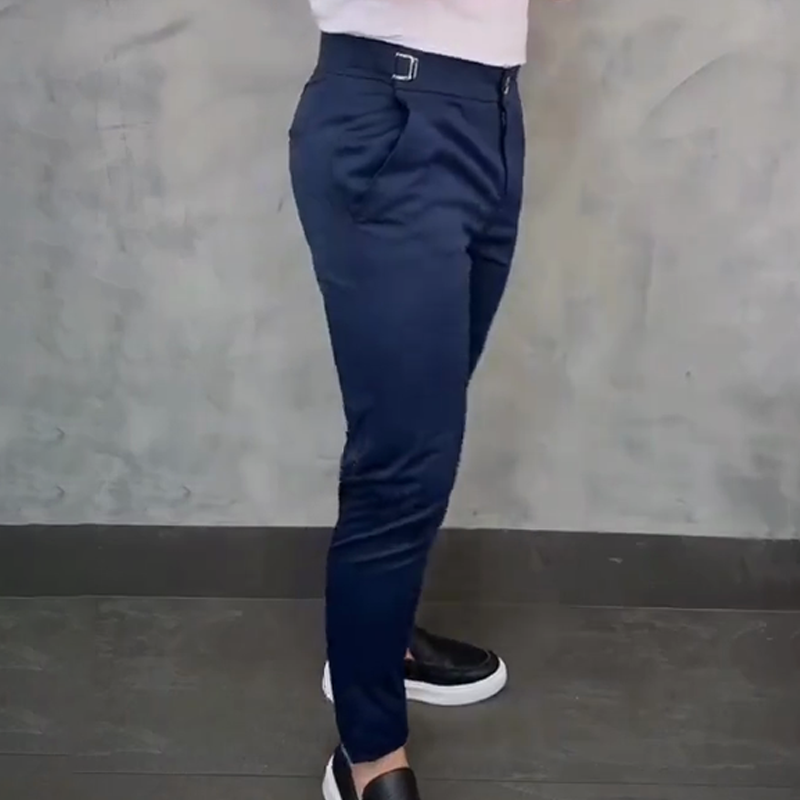 Tommaso | Pánské Slim Fit Kalhoty z Elastického Materiálu