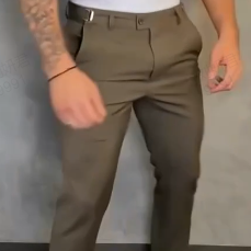 Tommaso | Pánské Slim Fit Kalhoty z Elastického Materiálu